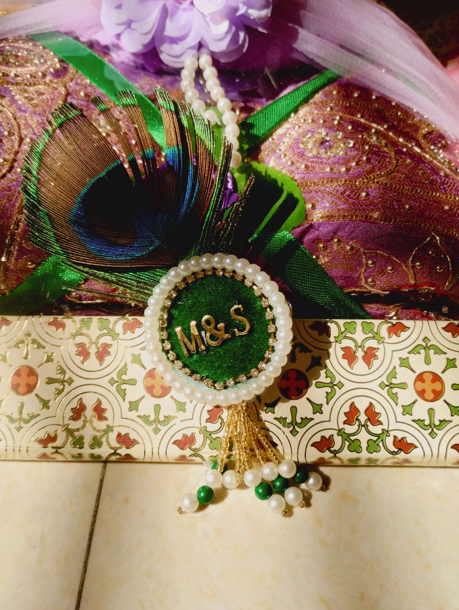 Blush and gold wedding trousseau packing